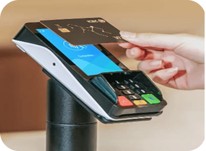 A person holding the compact PINPad